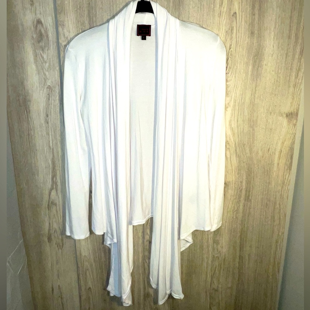 Pre-Owned Women's White Waterfall Cardigan Color Works Size S